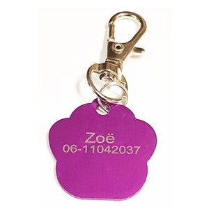 Dog tag Hondenpootje gepersonaliseerd afbeelding 3