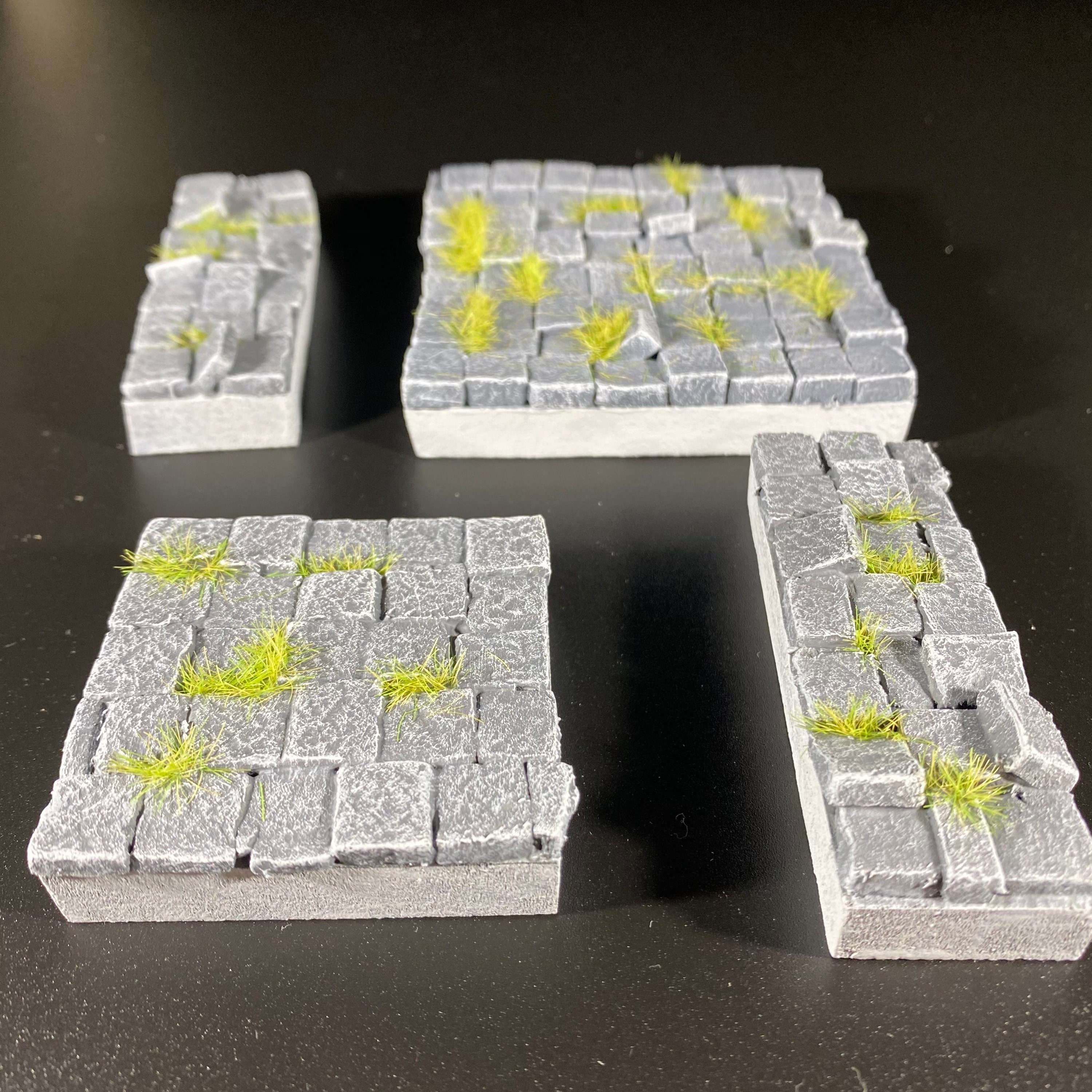 Warhammer DnD tabletop tiles cobblestone set of 4 tiles. Etsy