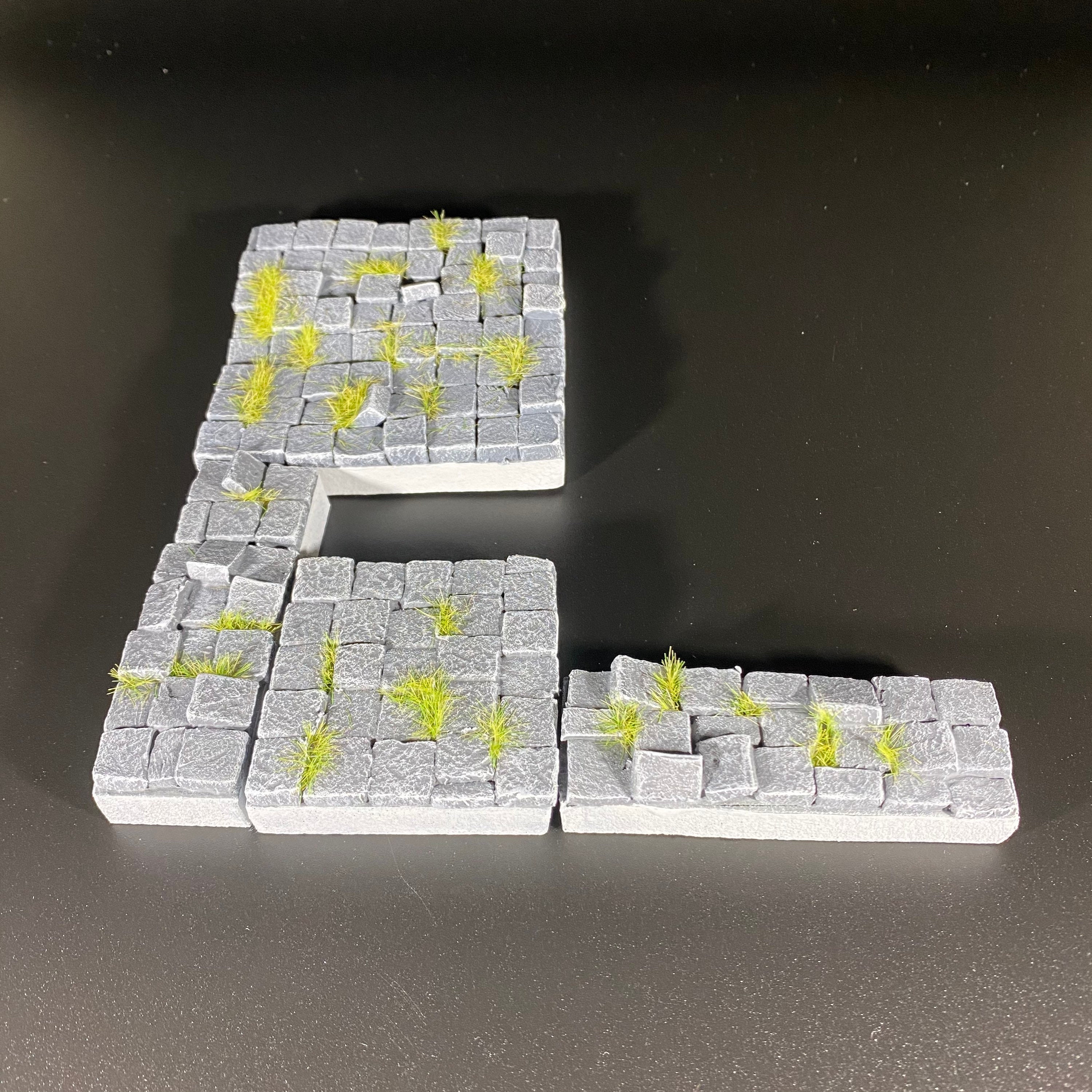 Warhammer DnD tabletop tiles cobblestone set of 4 tiles. Etsy