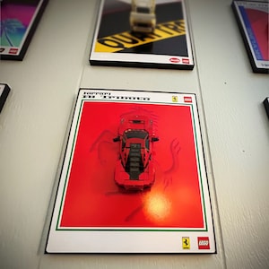 Wall Art Display for Lego Ferrari F8 Tributo Set
