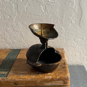 Antique Gilt Bronze Japanese Folding Candle Holder