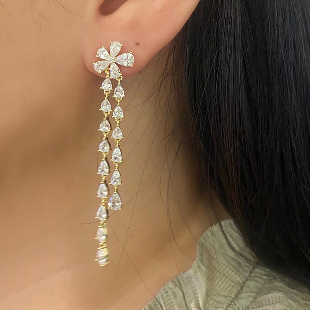 Elegant Wedding Earrings / Party Earrings / Anniversary Earrings ...