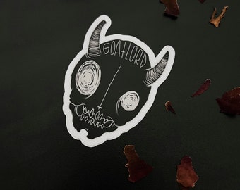 Adesivo fosco do diabo, adesivo gótico, adesivo satânico, adesivo oculto, adesivo de terror, adesivo emo