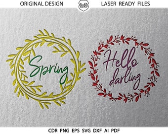 6 Spring Monogram Frames SVG 6 hand drawing frames SVG Dxf Tribal flower Monogram Frames Silhouette SCAL Cricut Dxf Eps Png instant download