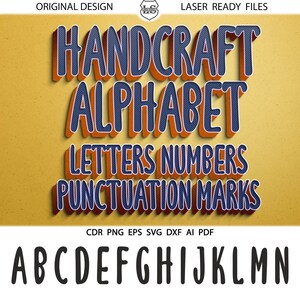 Letras do alfabeto artesanal SVG feitas à mão DXF imagens vetoriais artesanais letras cortáveis vinil ferro em transferência de calor silhueta cricut