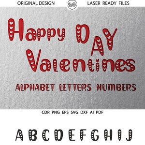 Dia dos namorados Letras do alfabeto de amor SVG DXF Amor Imagens vetoriais Amor Monograma Cricut Cuttables Silhueta Vinil Ferro em transferência por prensa térmica