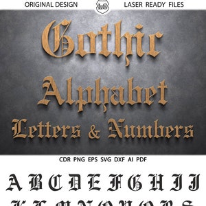 Gothic Alphabet Svg, Oud-Engels Lettertype Svg, Blackletter Svg, Gothic Script Svg, Wax Seal Svg, Clipart, Png, Dxf, Vector Eps Cut Files Cricut