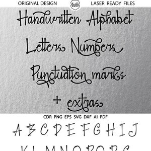 Alfabeto cursivo manuscrito svg elegante alfabeto dxf letras cortáveis de vinil ferro em transferência de calor silhueta cricut
