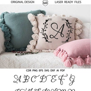 Deco alfabeto svg elegante monograma svg dxf download instantâneo letras vinil ferro em transferência de calor silhueta cricut impressão de tela