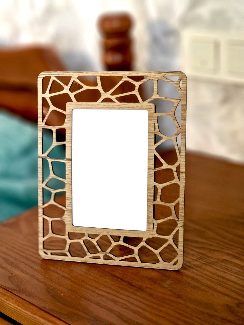 4 Laser cut photo frame svg file Glowforge photo frame svg file Laser cut Photo frame vector template Cricut photo frame dxf file zdjęcie 9