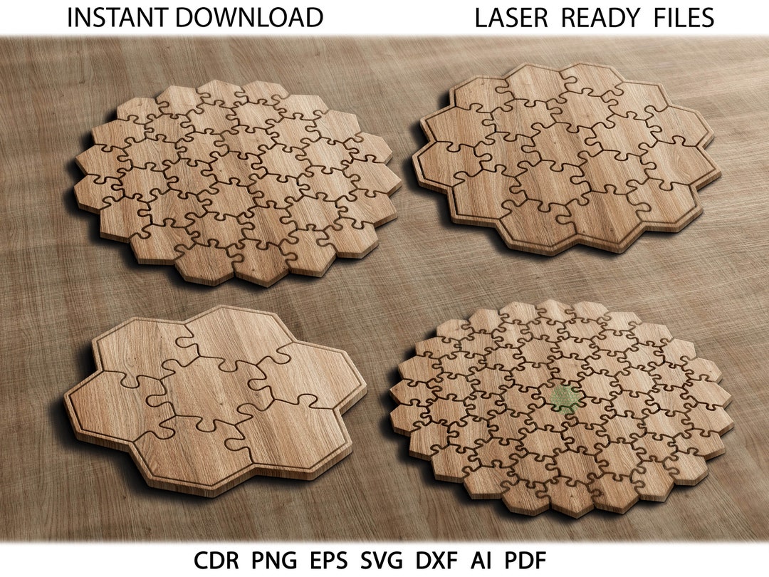 Puzzles Svg, Jigsaw Puzzles Svg Circle Puzzles Laser Cut