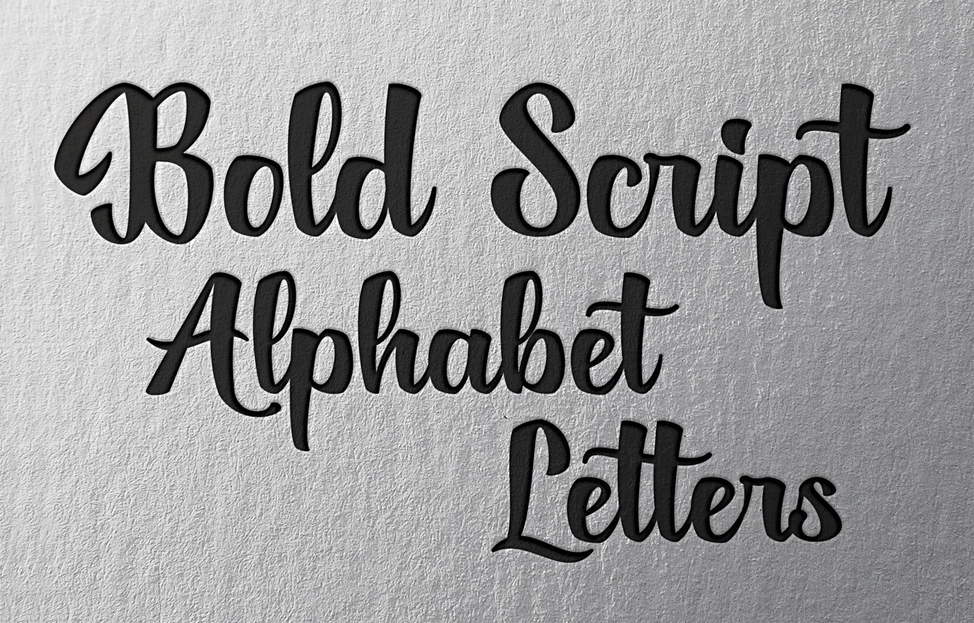 Bold Script Alphabet Letters SVG - DXF Alphabet DXF Vintage Alphabet ...