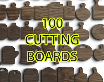 100 Cutting board template, Boards for serving dishes cnc, Cutting kitchen boards svg,  Glowforge, SVG, DXF cnc file for wood, Laser cut cnc