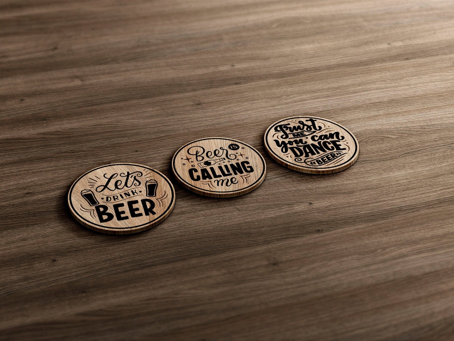 20 Beer Coasters, Beer Round Coaster Grill Trivet Templates Beer Quote ...