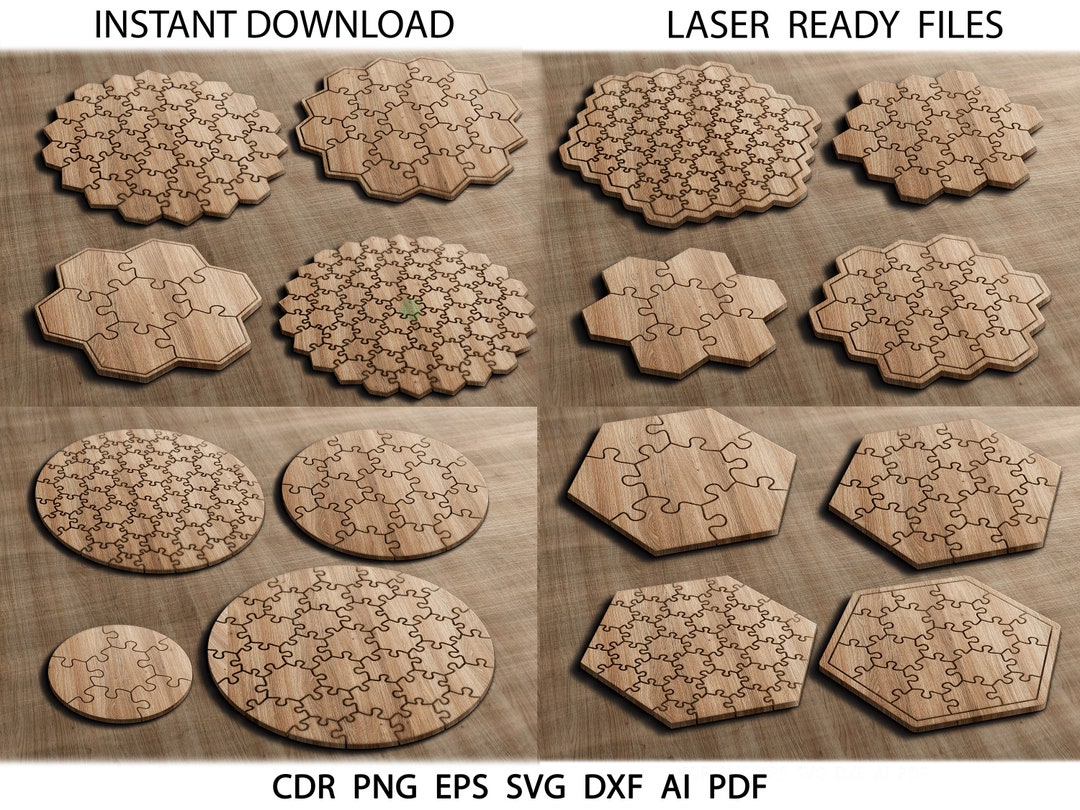 Puzzles Bundle Svg, 90 Jigsaw Puzzles Svg Circle Puzzles