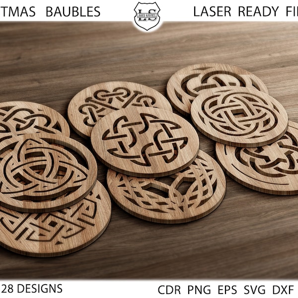 16 Celtic coasters SVG, SVG Celtic Knot, Home Decor SVG, Coaster Grill, Digital svg dxf Files Laser Cutting Glowforge files Cricut files