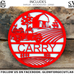 Farm Car sign,Personalized Farm sign,Farm welcome sign,svg glowforge cut file,farm life cut files,Farm Life Scene svg cut files,Farm car