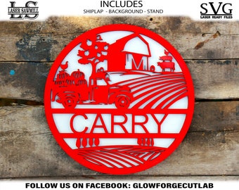 Farm Car sign,Personalized Farm sign,Farm welcome sign,svg glowforge cut file,farm life cut files,Farm Life Scene svg cut files,Farm car