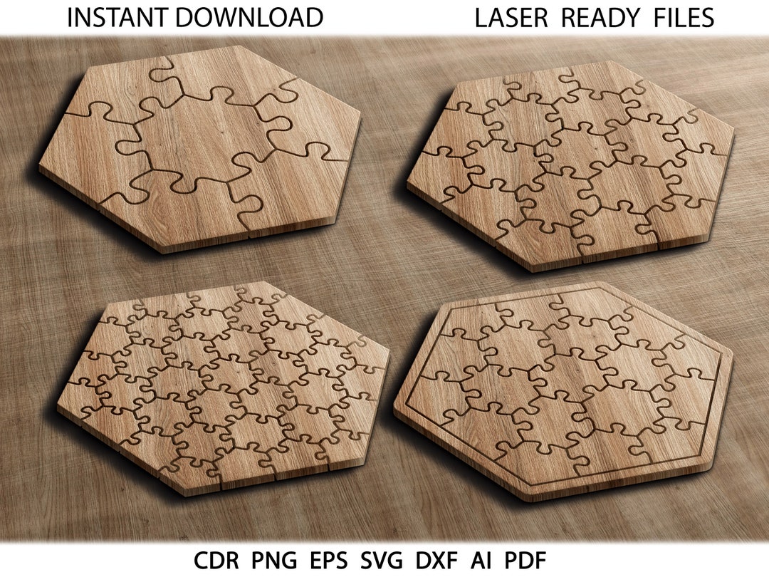 Hexagonal Puzzles Svg Jigsaw Puzzles Svg Circle Etsy