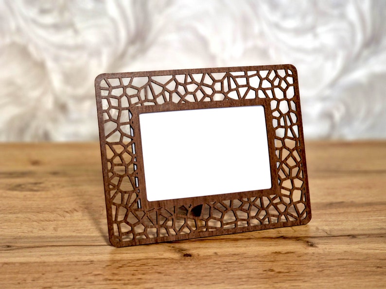 4 Laser cut photo frame svg file Glowforge photo frame svg file Laser cut Photo frame vector template Cricut photo frame dxf file zdjęcie 6