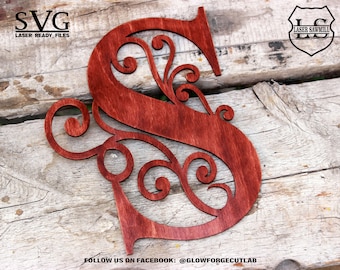 Ornamental Elegant swirl and curl Monogram whole set - machine embroidery monogram designs  Swirl Letter Set,Scroll,Digital Cut File,Full