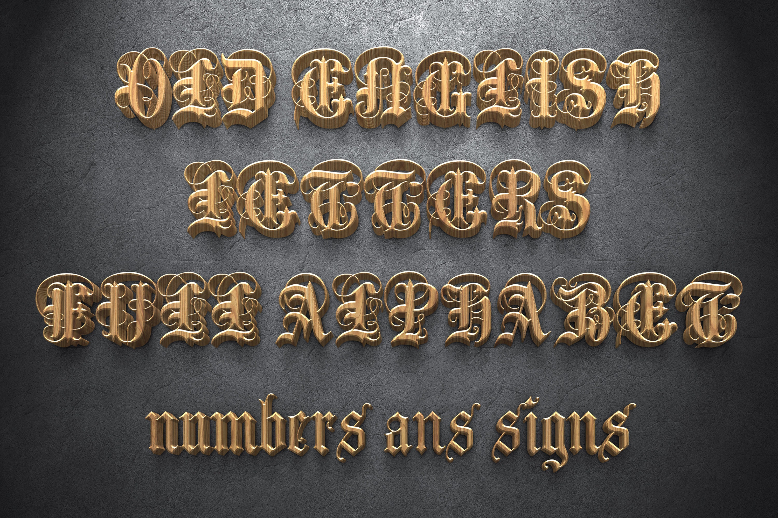 Old English Alphabet Letters Svg Cuttable Files Silhouette - Etsy