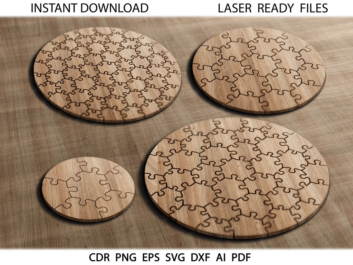 Puzzles Bundle Svg 90 Jigsaw Puzzles Svg Circle Etsy