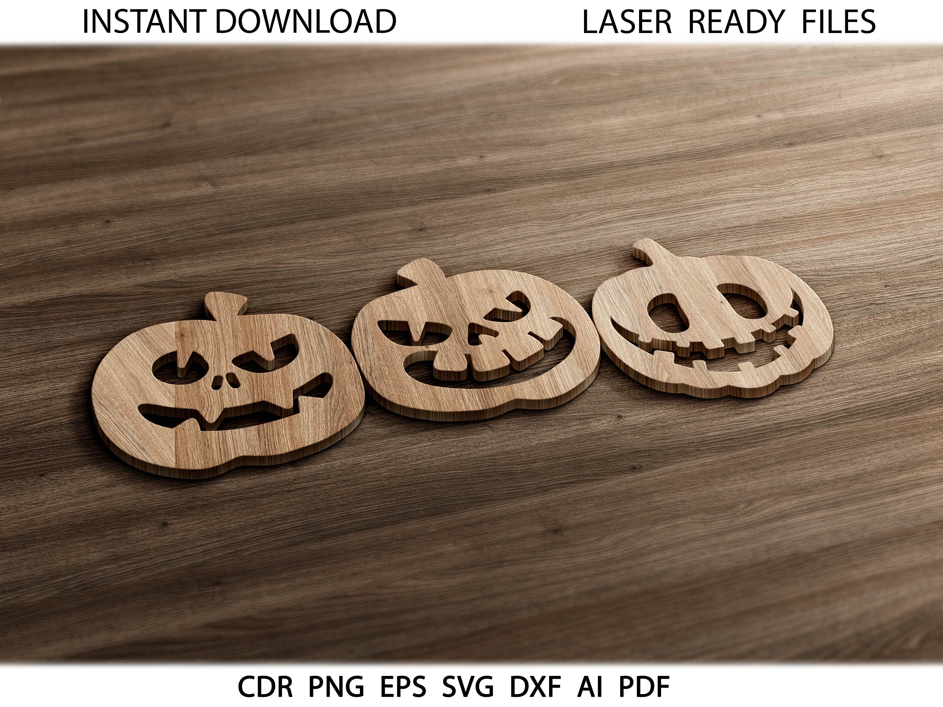40枚のパンプキンハロウィンコースターセット SVGベクターファイル