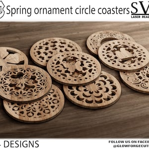 24 rondas floral flor costas svg,Sunflower,Wall Decor,vector, svg, dxf, Laser cut dxf file for CNC Trivet Grill Cutting file Earrings svg svg