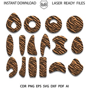 Glowforge Ohrringe SVG, Abstrakte Ohrringe SVG, Geometrische Ohrringe SVG, Laser geschnitten Ohrringe Datei, Ohrringe svg, Holz Laser geschnitten Ohrringe