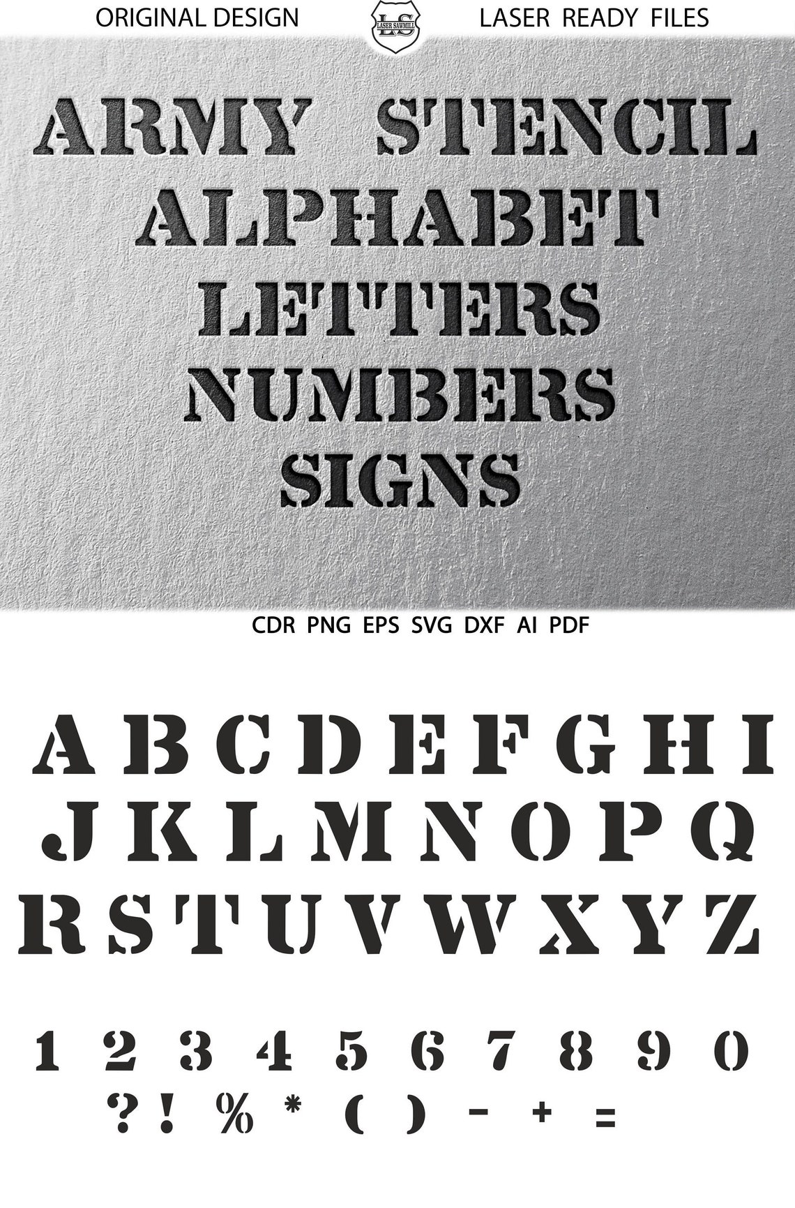 ARMY Alphabet Letters Army Numbers Stencil Letters SVG Army Etsy