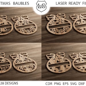 28 Christmas baubles, SVG Christmas baubles, laser cut,Christmas baubles, CHRISTMAS wood decor, Pesonalized Christmas baubles,ornament