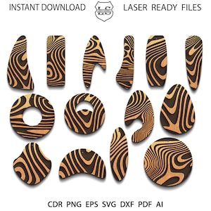 Ohrringe SVG, Abstrakte Ohrringe SVG, Geometrische Ohrringe SVG, Laser geschnitten Ohrringe Datei, Glowforge Ohrringe svg, Holz Laser geschnitten Ohrringe