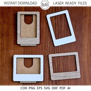 2 Laser cut photo frame svg file Glowforge photo frame svg file Laser cut Photo frame vector template Cricut photo frame dxf file 25 designs