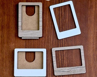 2 Laser cut photo frame svg file Glowforge photo frame svg file Laser cut Photo frame vector template Cricut photo frame dxf file 25 designs
