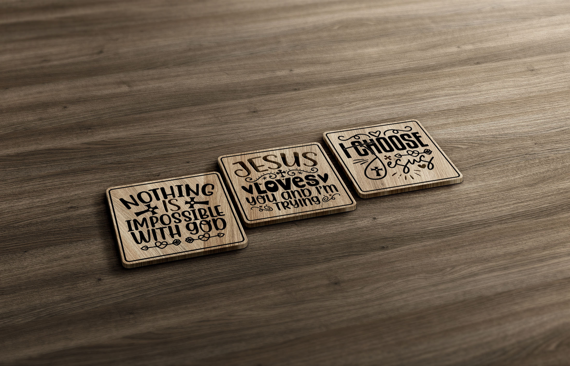 Insult Coasters Vector 16 Christian Coasters, Religious Square Coaster Grill Trivet Templates ...