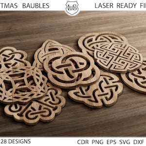 16 SVG Celtic Knot, Celtic coasters SVG, Home Decor SVG, Coaster Grill, Digital svg dxf Files Laser Cutting Glowforge bestanden Cricut bestanden