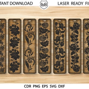 Bookmarks SVG, Floral Bookmark SVG, Bookmark laser file, Bookmark cut files, Glowforge files, Book quotes svg, Glowforge svg, Laser cut file