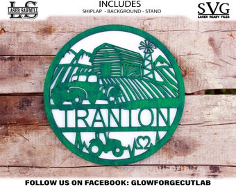 Farm scene Cut Files, SVG files for plasma, Laser cutting, cnc, svg  silhouette, svg for cricut, wood wall art, metal panel, farm life svg