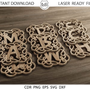 Glowforge Alphabet, Glowforge Letters A-Z SVG,Monogram,Wedding,Alphabet,Letter,Bundle,Font,Cricut,DXF,Cut File,Silhouette,DIY,Cut files