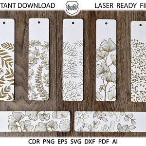 Leaves Bookmarks SVG, Bookmark SVG, Bookmark laser file, Bookmark Glowforge,  Book quotes svg, Glowforge svg, Laser cut file