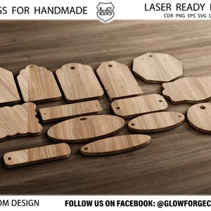 Custom Glowforge Svg tags files, Glowforge files, Tags Bundle Cut Files, Laser Cut Files, Instant Download, SVG, EPS/ DXF