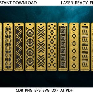 Bladwijzers SVG, Tribal bladwijzer SVG, bladwijzer laser bestand, bladwijzer gesneden bestanden, Glowforge bestanden, boek citaten svg, Glowforge svg, laser gesneden bestand