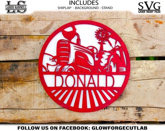 Tractor Monograma Svg, Farmer Monogram Svg, Farming Monogram Svg, Granja Svg, Farmer Svg, Farming Svg, Tractor Svg, Tractor Clip Art, Svg Archivo