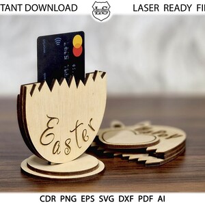 Personalized Glowforge Gift Card Holder: Laser-Cut Birthday Cake Design with SVG File for DIY Projects
