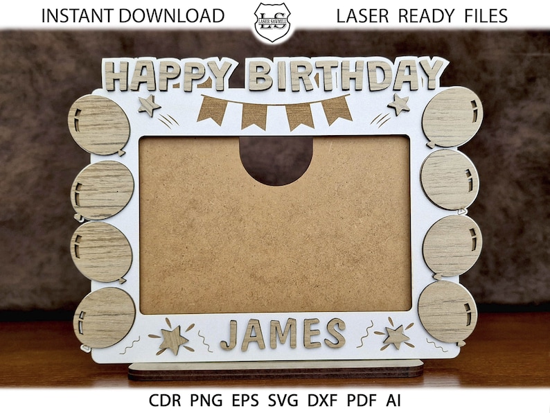 Personalized Photo Frame Laser Cut File Photo Frame Svg Etsy