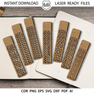 32 Bookmarks SVG, Bookmark SVG, Bookmark laser file, Bookmark Glowforge, Book quotes svg, Glowforge svg, Laser cut file, CNC Glowforge files