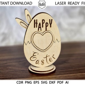 Estojo para cartão-presente de ovo de Páscoa Porta-cartão-presente personalizado para professor escolar, porta-cartão-presente Glowforge, bolo de feliz aniversário svg Bolo de aniversário Svg