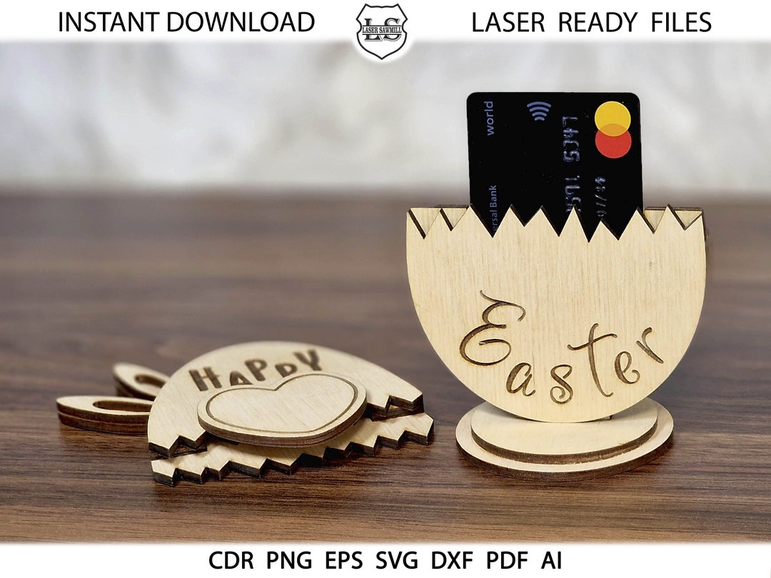 Easter Egg Gift Card Holder Svg, Personalized Gift Card Holder