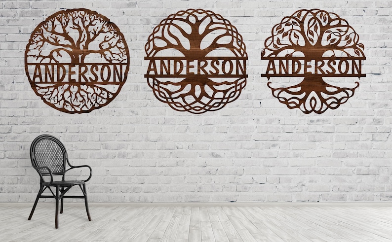 Download Celtic Tree of Life Monogram Svg Dxf Bad Dog Metalworks | Etsy